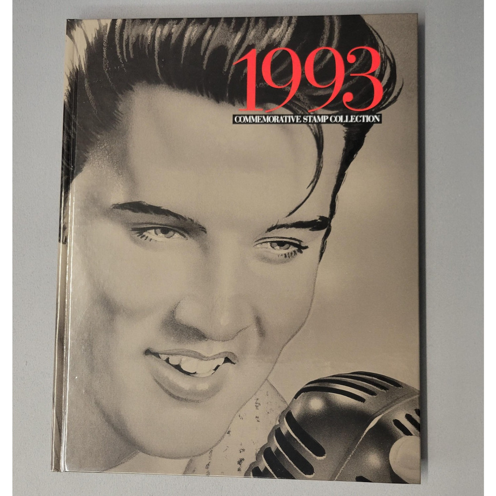 Vintage‎ 1993 USPS Commemorative Stamp Book Collection Hardcover Elvis Presley